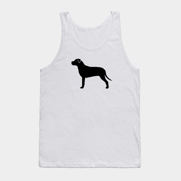 American Pit Bull Terrier Silhouette Tank Top by Coffee Squirrel